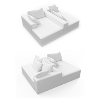 Salle de lecture nouvellement lancée canapé en mousse de Compression Style européen blanc canapé modulaire ensembles couverture compresse sectionnelle avec oreillers