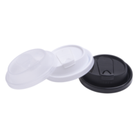 Venta al por mayor desechable PP a prueba de fugas tapa antiderrame 90mm de diámetro estilo moderno para bebidas calientes té café tazas vasos de papel