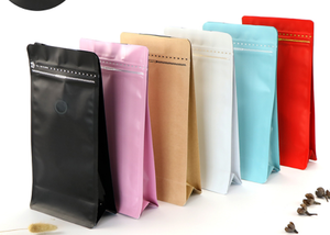 Bolsa de papel de plástico para envasado de alimentos de papel de aluminio para <span class=keywords><strong>café</strong></span> con válvula de aire - Product Image 4