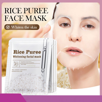 Masque à la purée de riz 25g, hydratant, nourrissant, éclaircissant, resserre les pores, améliore la teint terne, masque facial