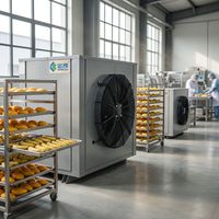 Industriële warmtepomp droogkamer voor mango-schijfjes exportkwaliteit productie 600kg continue werking