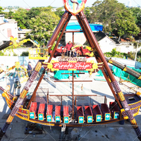 Grand bateau viking de 40 places, manège pirate et attractions de fête foraine pour événements extérieurs