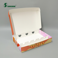 Boîte d'emballage auto-érectrice 2-5 pièces en carton recyclé avec gaufrage personnalisé et pelliculage mat pour Mochi Donut et Corndog coréen de qualité alimentaire