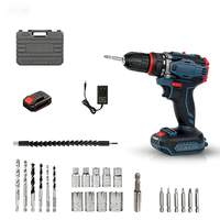 Perceuse-visseuse sans fil personnalisable 800W 21V, ensemble de tournevis électrique portable avec batterie 21V et fonctions réglables