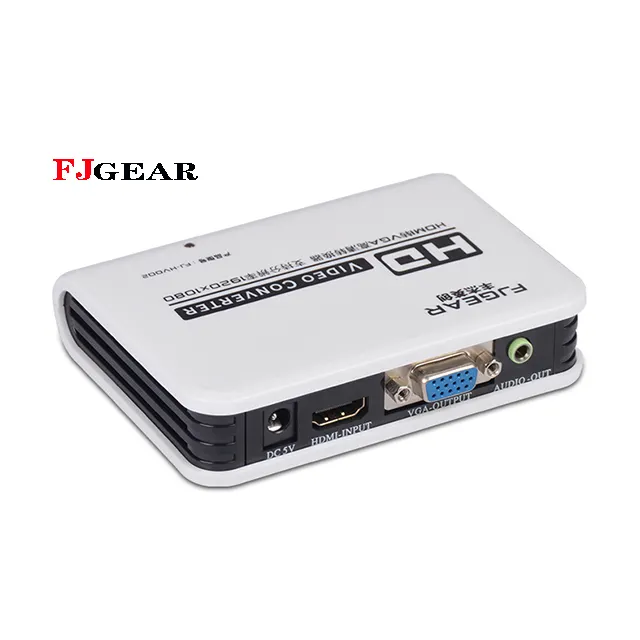 FJGEAR other home audio and video High Quality HDMI TO VGA+AUDIO hdmi Converter