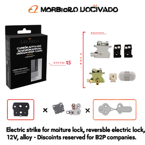 Gâche électrique pour serrure à encastrer, serrure électrique réversible, 12V, alliage - Remises réservées aux entreprises B2B - Product Image 3