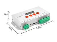 Contrôleur LED K-1000C WS1903 WS2811 16703 T1000S WS2813 avec télécommande, carte SD programmable 2048 pixels, contrôleur DC5-24V