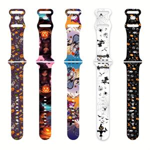 Bracelet en silicone imprimé Halloween pour Iwatch Bracelet en silicone imprimé Halloween <span class=keywords><strong>Castlevania</strong></span> pour Iwatch Ultra Halloween Bracelet en silicone imprimé - Product Image 1