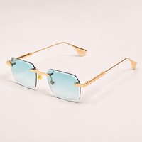 Lunettes de soleil Lmamba Luxury Retro Square Designs, verres dégradés, protection UV400, logo personnalisé, monture métallique sans bordure, pour hommes et femmes