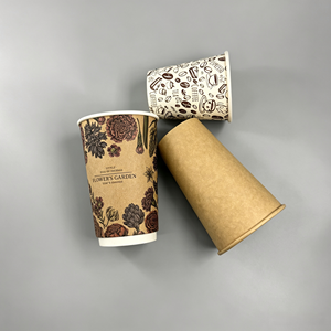 Gobelets en papier kraft personnalisés avec logo, à paroi simple ou double, écologiques, 0 à 8 couleurs, pour café, thé, lait - Product Image 6