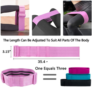 Atacado fábrica de Resistência Bandas de Hip Espólio de Loops, Tecido Antiderrapante Faixas da Resistência Ajustável - Product Image 2