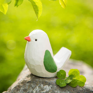 Küçük şişman kuş ahşap oyuncak şekil heykelleri çocuk DIY Spot süslemeleri ve ofis oturma odası hediyeler Sheng Xin MD-005 1/12 ölçekli - Product Image 4