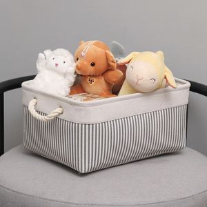 Panier de rangement en corde tressée, étagères pliables en cube avec poignée, bacs de rangement en tissu pour l'organisation - Product Image 2