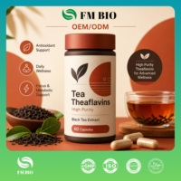 Capsules d'extrait de thé noir de haute pureté à base de théaflavine – Complément antioxydant pour la santé cardiaque – 60 gélules – OEM ODM Marque Privée