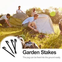 50 Piquets de Tente Anti-Vent, Outils de Camping, Clous de Fixation Extérieurs, Accessoires de Tente en Plastique, Équipement de Camping et Randonnée