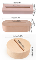 Lampe de bureau LED en bois massif avec tableau d'affichage lumineux USB, veilleuse de chambre pour enfants, lumière blanc chaud, interrupteur central