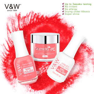 Ensemble 3 en 1 de couleur de poudre d'immersion parfaite d'ongle d'usine d'OEM en gros, vernis en gel et vernis à ongles assortis - Product Image 2