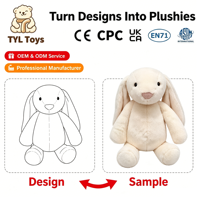 Peluche Lapin à Oreilles Longues et Souples, Modèle Personnalisé sur Échantillon, Jouet en Peluche Dessin Animé, Poupée Rembourrée pour Fabricant Grossiste de Jouets à Griffer