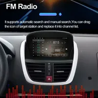 Radio mobil Android untuk Peugeot 207 2006-2015 7 inci Multimedia nirkabel Carplay Player Head Unit Stereo Autoradio navigasi GPS