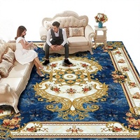 Tapis de salon en polyester terylène de style européen pour plantes et fleurs, tapis de canapé, tapis de table basse, tapis de chevet de chambre, grande surface pour hôtel