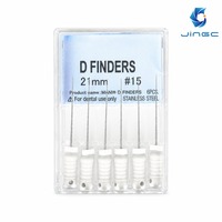 Limes endodontiques manuelles D Finder en acier inoxydable pour la recherche de canaux radiculaires # 8 # 10 # 12 # 15 Canaux radiculaires manuels résistants aux fractures