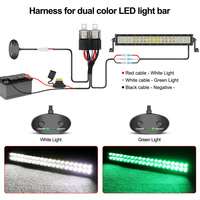 Faisceau de câblage automobile de 118 pouces avec double interrupteur pour barre lumineuse LED bicolore, capacité de puissance 120/200W