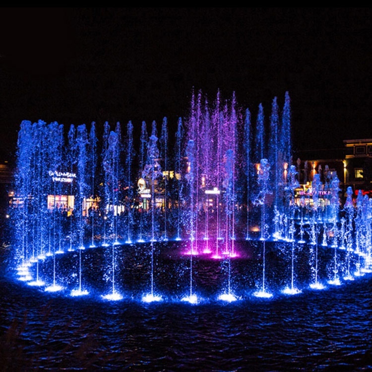 Fenlin Commercial Multicolored LED 304 Stainless Steel Dancing Music Fountain Eco-Friendly Durable Water Resistant Modern