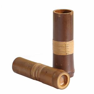 Jarrón decorativo Zen de bambú para ceremonia del té, material natural, adorno artesanal de estilo asiático - Product Image 5