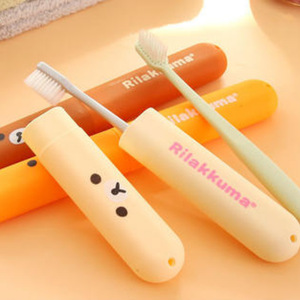 Rilakkuma <b>Toothbrush</b> <b>Case</b> Portable Round Cartoon Cover For Travel Toiletries Storage Box - Product Image 4