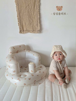 Nouvelle arrivée : Canapé gonflable pour bébé avec soutien dorsal, logo moderne, style vintage, personnalisable, pour s'asseoir et prendre un bain, en PVC
