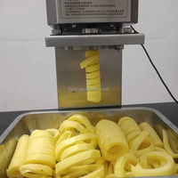 Machine à frites en spirale réglable en acier inoxydable de qualité commerciale, épaisseur 3-10 mm, pour frites bouclées et frites françaises