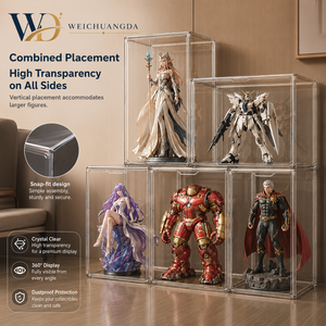 กล่องอะคริลิคใสสำหรับจัดแสดงโมเดล LEGO และ <span class=keywords><strong>Gundam</strong></span> ป้องกันฝุ่น สำหรับฟิกเกอร์ ของเล่น และโมเดลจิ๋ว - Product Image 3