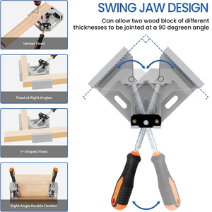 Haute qualité onglet usage domestique léger deux axes soudage réglable pince à bois pince d'angle Angle de 90 degrés libération rapide - Product Image 2