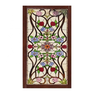 Vidrio Tiffany Artístico con Diseño Floral Estilo Europeo Personalizado para Ventanas y Puertas, 5mm - Product Image 1