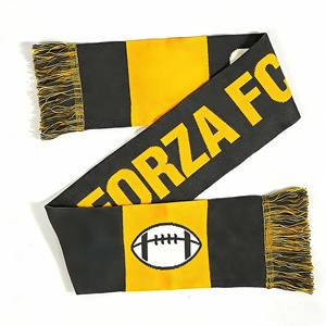 Bufandas Personalizadas con Diseño de Eslogan, Tejidas en Jacquard, Doble Cara, para Clubes Deportivos, Invierno, Aficionados al Deporte, Eventos Deportivos, Fútbol - Product Image 1