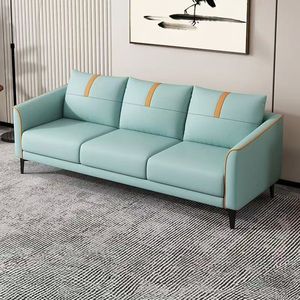 Divano Moderno a Tre Posti per Piccoli Appartamenti, Soggiorno e <span class=keywords><strong>Camera</strong></span> <span class=keywords><strong>da</strong></span> <span class=keywords><strong>Letto</strong></span>, con Imbottitura in Spugna e Rivestimento in Tessuto Tecnologico - Product Image 2