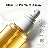 Flacon pulvérisateur PET 100/120/150/160/190 ml avec pompe à brume fine, emballage cosmétique vide pour huile essentielle, lotion, parfum, shampoing