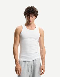 Chất Lượng Cao Trắng Người Đàn Ông Cotton Cơ Bắp Người Đàn Ông Tank <span class=keywords><strong>Top</strong></span> Thăng Hoa Gân Đan Không Tay Tank Tops Người Đàn Ông Phòng Tập Thể Dục Quần Áo Tùy Chỉnh Bán Buôn - Product Image 3