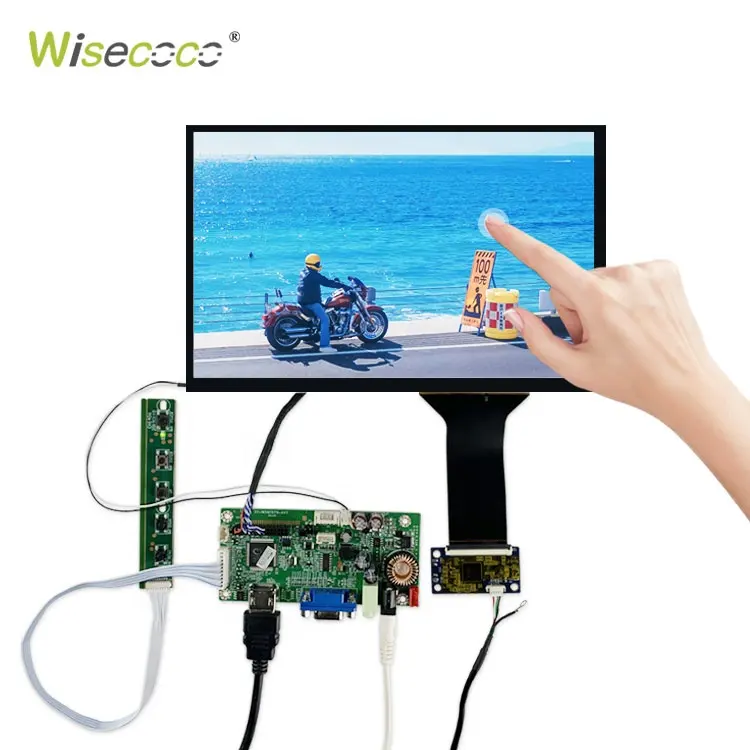 شاشة لمس 10-نقطة Wisecoco Ips Tft 10.1 بوصة عالية الإضاءة عرض واسع درجة الحرارة 1280*800 ميجا بكسل وحدة لوحة شاشة Lcd