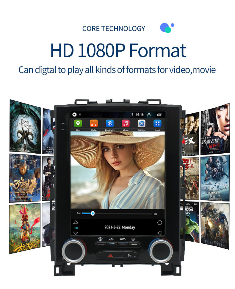 Android 14 9,7 Pouces Autoradio écran Vertical Pour Renault Megane 4/Koleos/Samsung /SM6/Talisman 2017-2019 Prend En Charge La Voiture Sans Fil Carplay/Android Auto, Contrôle Volant, WLAN/4G, AM/FM 2