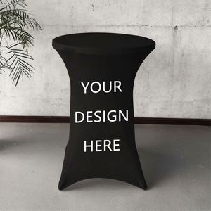 Custom Printed <b>Round</b> Cocktail <b>Table</b> <b>Cover</b> Wholesale Spandex Bar <b>Table</b> Cloths - Product Image 6