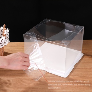 <span class=keywords><strong>Scatola</strong></span> per torta di carta trasparente di alta qualità 4/6/8/10/12 pollici all'ingrosso per torta di compleanno e prodotti regalo di imballaggio e stampa - Product Image 2