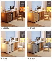 Bureau d'ordinateur en bois massif avec tiroirs et rangement pour tour PC, table d'étude réversible pour bureau à domicile, vente en gros pour chambre et appartement