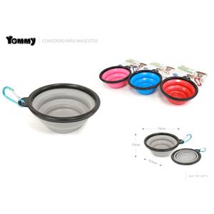 Ciotola Pieghevole per Cani in TPR, Disponibile in Rosso Prugna, Blu e Grigio - Molteplici Opzioni di Colore - Product Image 2