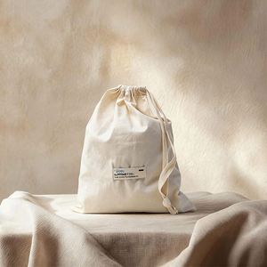 Wholesale Manufacture Recyclable <b>Drawstring</b> Jewelry Bag Custom Logo Printing Cotton Dust <b>Pouch</b> - Product Image 5