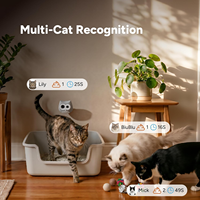 USMILEPET Caméra pour litière de chat avec application, surveillance IA de la santé et alertes, suivi des urinations et des selles, moniteur de santé pour animaux de compagnie pour litière