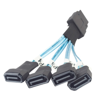 Câble de connexion de transfert de données haute vitesse Mini SAS SFF-8087 vers 4 SATA pour serveur, vente en gros d'usine, nouveau