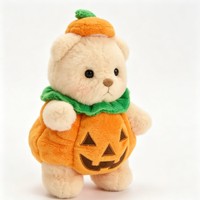 Youpule Peluche Ours Citrouille de Noël Douce Rembourrée en Coton PP 31-50cm Décoration Maison Cadeau de Fêtes pour Adolescents et Adultes