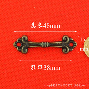 มือจับตู้ลิ้นชักขนาดเล็ก A17 ทำจากโลหะผสมโบราณ ทนทาน ใช้ตกแต่งได้ - Product Image 2
