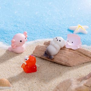 Personnalisable Fish <span class=keywords><strong>Tank</strong></span> Plage Aménagement Paysager Mini Ornements Micro Paysage Dessin Animé Animal Marin Corail DIY Décoration Résine Artisanat - Product Image 4